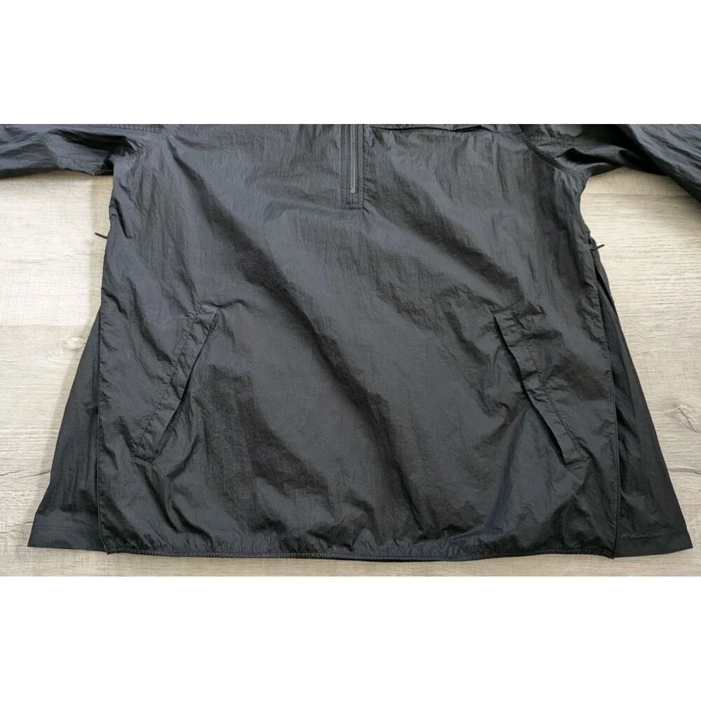 Lululemon Women's Step Out Anorak Half Zip Nylon Windbreaker Jacket Sz L Black
